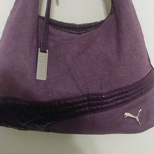 Beautiful Puma Shoulder Bag Purple & Silver